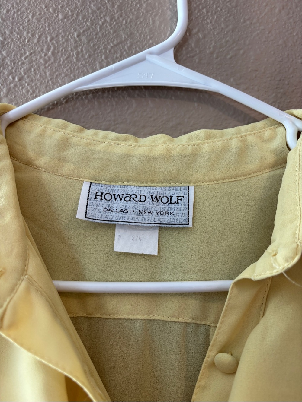 Yellow Ruffle Front Long Sleeve Dress - Picture 3 of 8